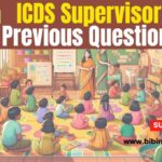 ICDS Supervisor Previous Questions mcq 1