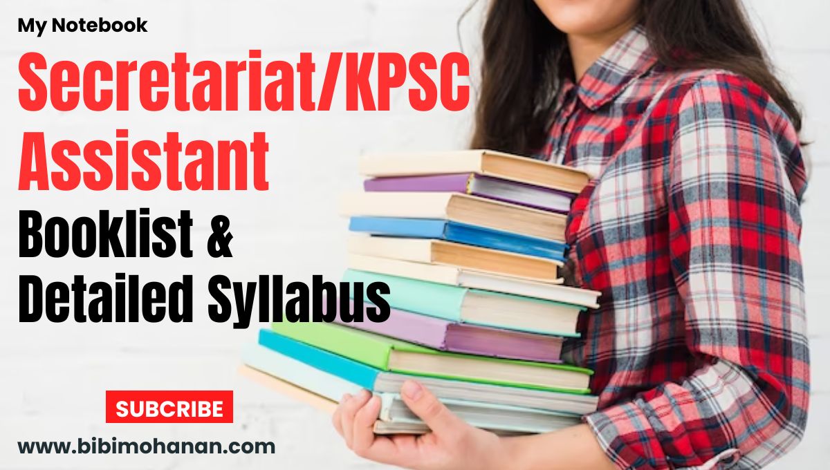 SecretariatKPSC Assistant Booklist & Detailed Syllabus